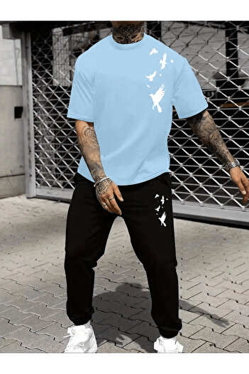 LAVİTTA Freedom Themed T-Shirt and Bottom Set Men