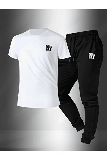 LAVİTTA Men's New York (Ny) Printed Tracksuit Set