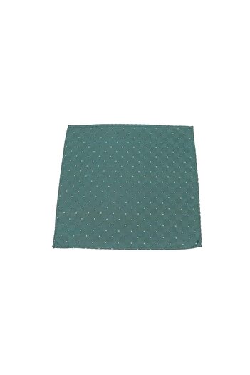 6AM Ceremony Dark green pocket square with small white dots