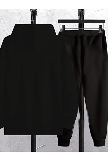 LAVİTTA Victory Sign Graphic Sportswear Men's Hoodie Set