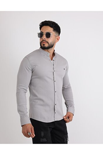 cliento Lycra Cotton Dobby Fabric Casual Modern Men's Shirt