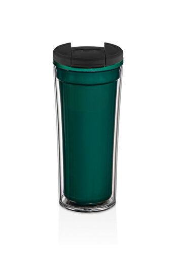 AiroBazar 350 ml Opaque Turquoise Series Double Layer Mug Heat Resistant Coffee & Tea Cup