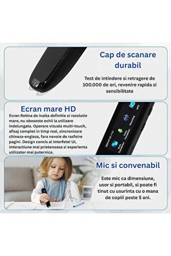 OEM 2-in-1 Smart Pen Scanner & Translator — Voice/Text in 116 Languages, 2.23" Touch, WiFi, Bluetooth