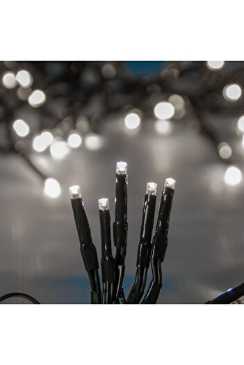SHOPIENS LED Christmas Light String, 800 LEDs, 43m, Cool White, Expandable, Green Cable, Indoor/Outdoor IP44