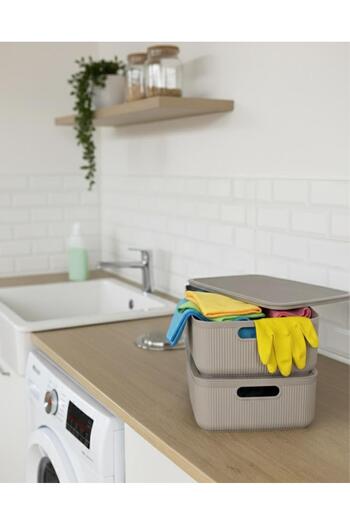 Okyanus Home Linea Smart Box Mink 4.5 Lt Multi-Purpose Storage Box with 2 Lids