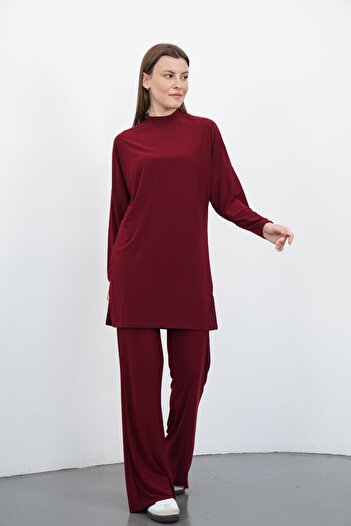 penyebizden Sandy Pants&Tunic Set-Burgundy