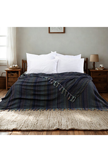 Püskül Tekstil Multi-Purpose Bedspread and Sofa Cover - Double Size 200 X 250 Cm, Soft, Lightweight, Decorative Pique