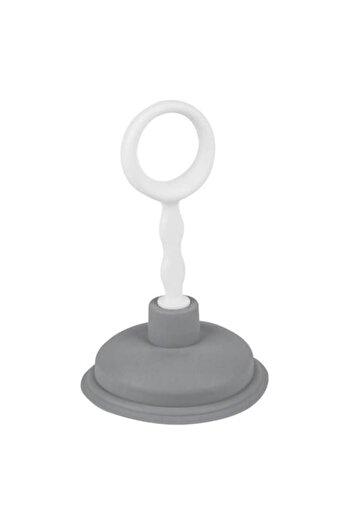 SHOPIENS Mini Pipe Plunger, Plastic Handle, Grey, 10.6x17cm