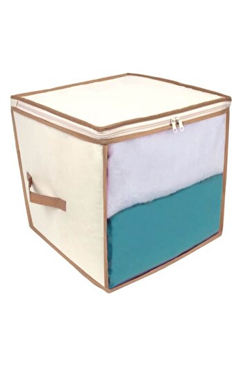 SHOPIENS Beige Clothes Storage Bag with Zipper, Polypropylene, 40x40x40cm