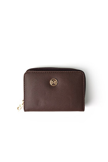 Ecrou Prd Leather Str Coin Compartment Handbag Bitter Brown