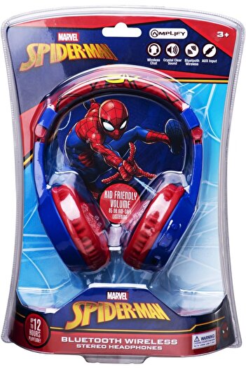 SMD-Volkano Marvel Spiderman Kids Bluetooth Wireless Stereo Headphones | Up to 12 Hours Playtime. On-Ear Headset