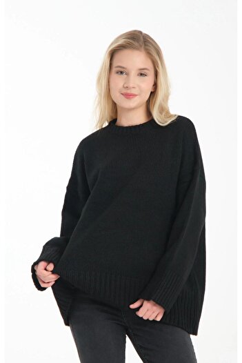 NOTCHTR Women's Basic Crew Neck Oversize Soft Textured Knit Sweater