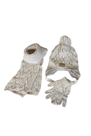 Benittokids Kitti 4-8 Years Old Boys' Scarf, Beanie, Gloves 3-Piece Set