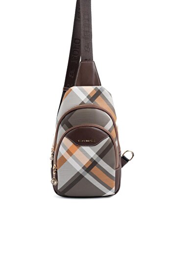 Silver Polo Silver & Polo Khaki - Brown Sp959 Women's Body Bag