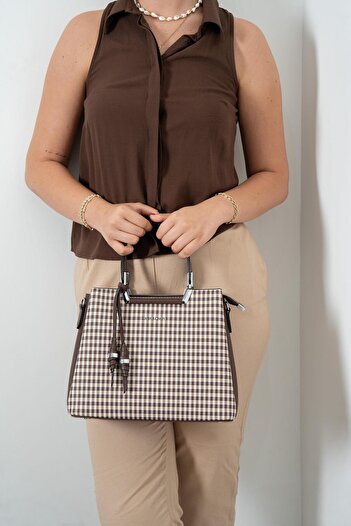 Silver Polo Silver & Polo Brown Yellow - Brown Sp969 Women's Handbag