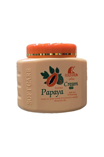 Roshen Papaya Extract Cream for Skin Moisturizing, Suitable for All Skin Types, 350g