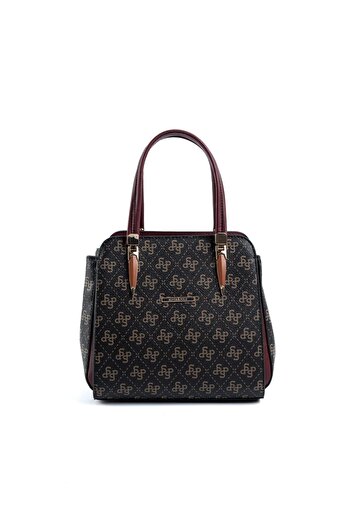 Silver Polo Silver & Polo Brown Yellow - Burgundy Sp1136 Women's Handbag