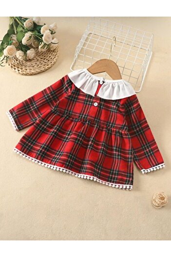 OEM Girls' plaid dress, 92 cm, 18-24 months