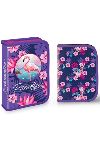 S COOL Equipped pencil case, 1 zipper, 2 extensions, 32 pieces, PARADISE - S-COOL