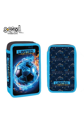 S COOL Equipped pencil case, 2 zippers, 29 pieces, LIMITED EDITION - S-COOL