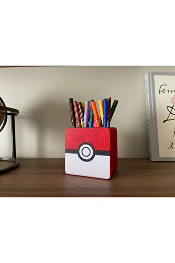 HasFar Tech Pokeball Themed Pen Holder – Decorative Desk Organizer