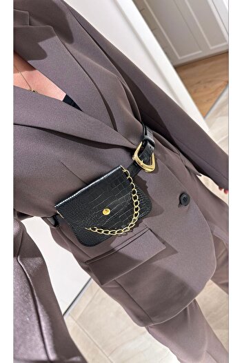FMN Butik Lightweight Padded Bag Design Belt Detail Pocket Appearance Medium Size Equivalent Premium Quality Blazer Jacket