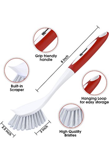 Hope 3PCS Dish Brush (Red)