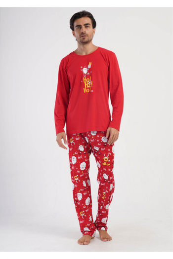 embody Men's Christmas pyjamas, quality cotton, red Ho Ho Ho Ho Ho