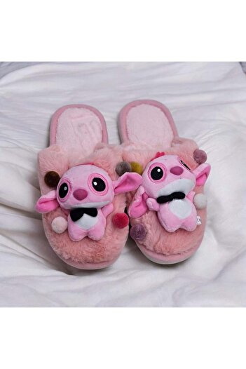 SHELBY Pink Stitch Character Slippers