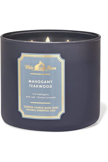 Bath & Body Works Mahogany Teakwood Three-Wick Candle, 411 g