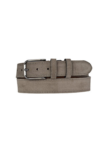 GoDeri 100% Genuine Leather 4 cm Gray Suede Belt Jeans, Canvas Compatible Suede_Grey