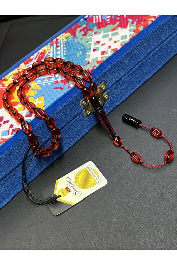 sitre Finely Crafted Red Fire Amber Prayer Beads