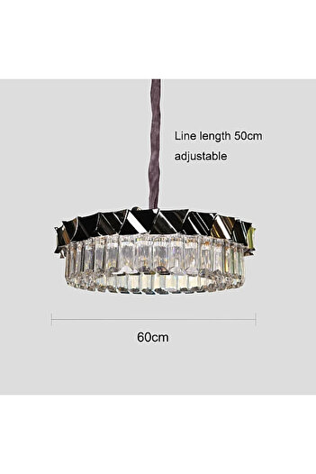 HAMER Modern golden chandelier, 60 cm diameter, 3 light colors, 75 watts