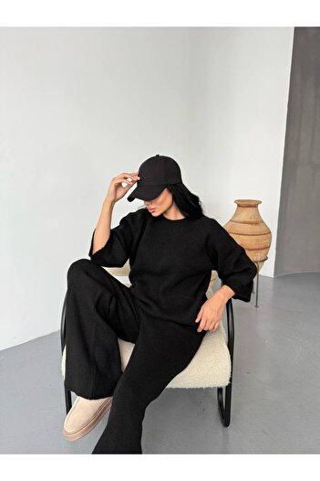 owwon Women's Fakir Sleeve Knitwear Double Set