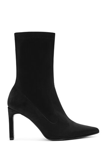 Derimod Women's Black Stretch Thin Heeled Boots 25Afd40026F