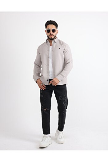 cliento Self-Flexible Suede Stylish and Comfortable Men's Shirt - 322