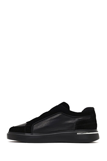 Derimod Men's Black Thick Soled Leather Sneaker 25Wfd604914
