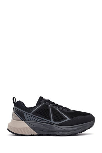 Derimod Dry Men's Black Lace-Up Thick Sole Fabric Sneaker 25Wfd690214