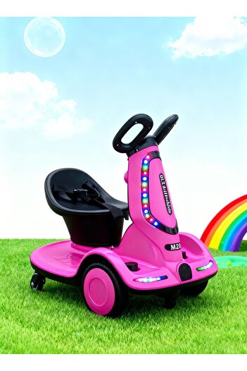 HooToo 5-Wheel Electric Scooter for Kids (1-7 Years) - Dual Drive, LED Light and Music, 360° Rotation