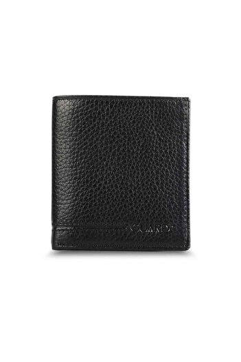 GUARD Black Multi-Compartment Small Size Vertical Model Genuine Leather Men's Wallet - Grd251018Wt866