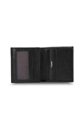 GUARD Black Multi-Compartment Small Size Vertical Model Genuine Leather Men's Wallet - Grd251018Wt866