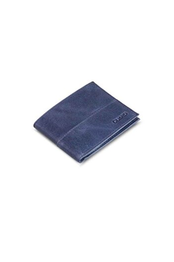 GUARD Antique Navy Blue Slim Classic Horizontal Model Genuine Leather Men's Wallet - Grd251018Wt1430
