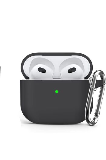 Yazmak Flexible Silicone Case Cover Compatible with AirPods Pro 3 - Black