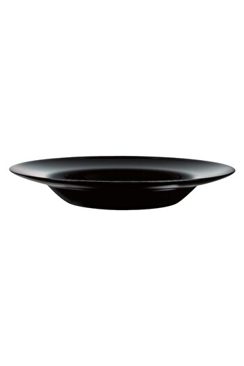 SHOPIENS Deep Pasta Plate, Arcopal, 28.5 cm Diameter, Black Opal - MYONNA