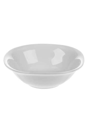 SHOPIENS Porcelain Square Bowl, White, 0.445 L, 14.5x14.5x5 cm - MYONNA
