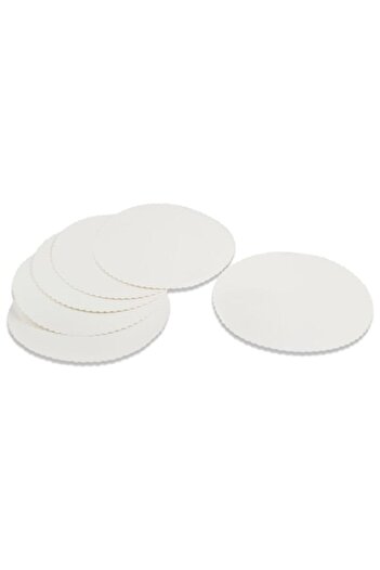 SHOPIENS Large Paper Stands for Sweets, Set of 6, 28 cm Diameter, White