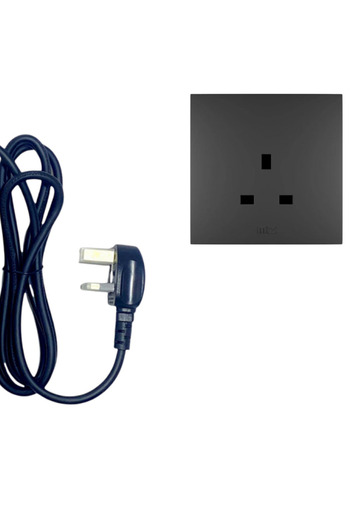 CAPITAL LIGHT Single electrical plug 13 Amp 7*7 MZ black color