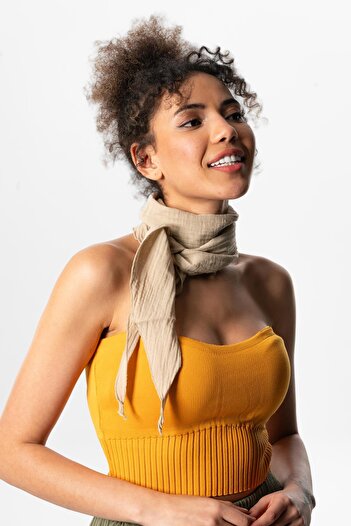 Eliş Şile Bezi Muslin Scarf Mink Vzn