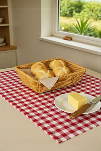 İLİVA Rattan Wicker Multi-Purpose Organizer Basket - Desktop Bread Basket, Bathroom Organizer, Organizer