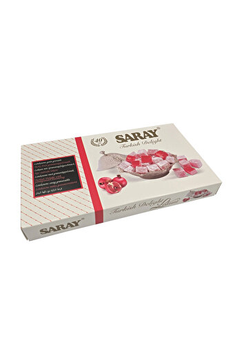 Saray Turkish Delight Authentic 400 gr, Vegan, with pomegranate flavor,